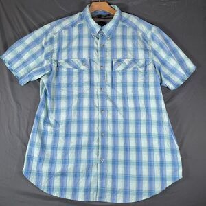 Exofficio Button Up Shirt Men's Size 2XL Short Sleeve Plaid Multicolor Workwear